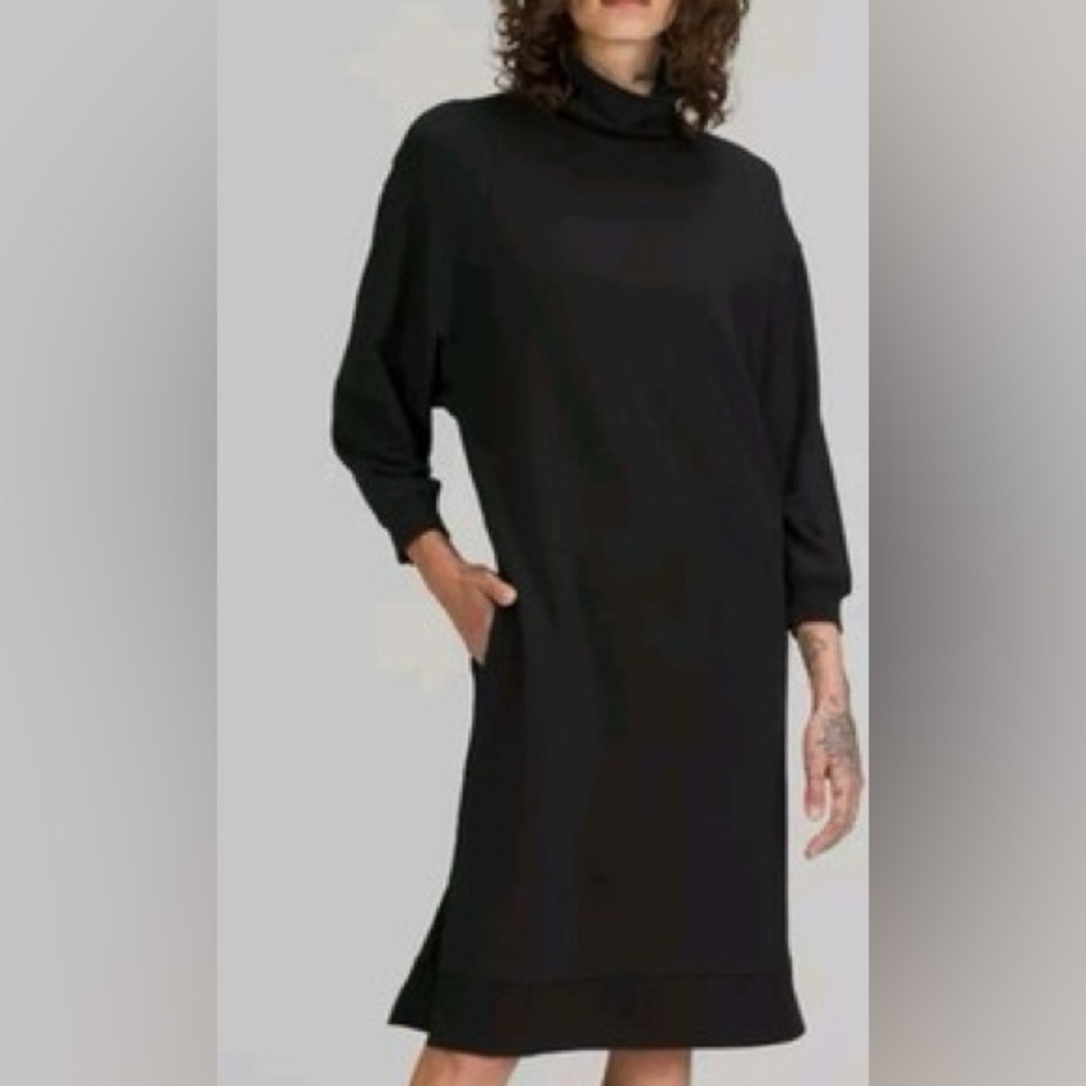 lululemon athletica Modal Fleece Funnel-Neck Dress Sz 4